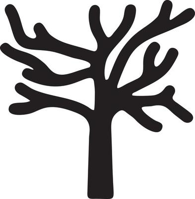 Tree icon symbol image vector, illustration of the tree botany in black image