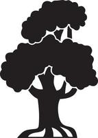 árbol icono símbolo imagen vector, ilustración de el árbol botánica en negro imagen vector