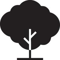 Tree icon symbol image vector, illustration of the tree botany in black image vector