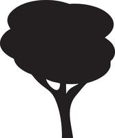 árbol icono símbolo imagen vector, ilustración de el árbol botánica en negro imagen vector