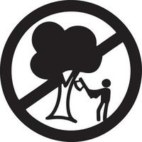 árbol icono símbolo imagen vector, ilustración de el árbol botánica en negro imagen vector