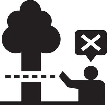 Tree icon symbol image vector, illustration of the tree botany in black image vector