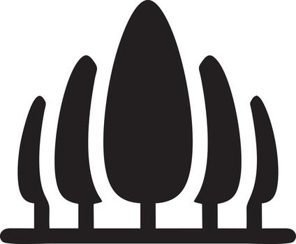 Tree icon symbol image vector, illustration of the tree botany in black image vector
