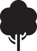 árbol icono símbolo imagen vector, ilustración de el árbol botánica en negro imagen vector