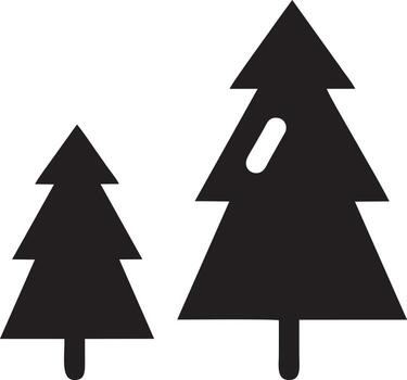 árbol icono símbolo imagen vector, ilustración de el árbol botánica en negro imagen vector