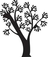 Tree icon symbol image vector, illustration of the tree botany in black image vector