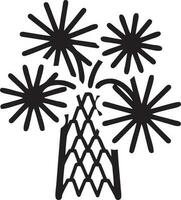 Tree icon symbol image vector, illustration of the tree botany in black image vector