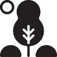 Tree icon symbol image vector, illustration of the tree botany in black image vector