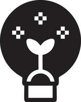 Tree icon symbol image vector, illustration of the tree botany in black image vector