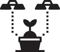 Tree icon symbol image vector, illustration of the tree botany in black image vector