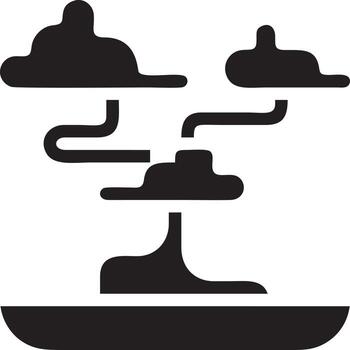 Tree icon symbol image vector, illustration of the tree botany in black image vector