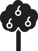 Tree icon symbol image vector, illustration of the tree botany in black image vector