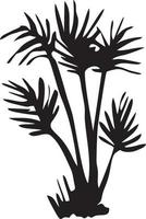 Tree icon symbol image vector, illustration of the tree botany in black image vector