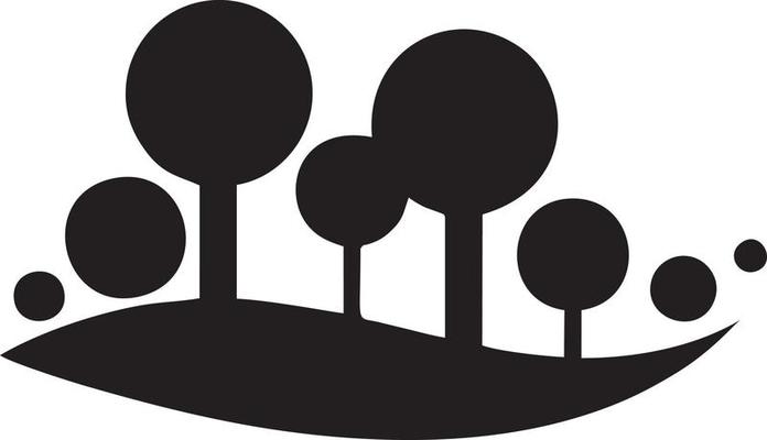 Tree icon symbol image vector, illustration of the tree botany in black image