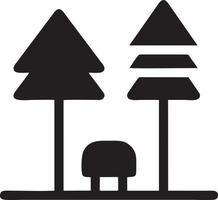 árbol icono símbolo imagen vector, ilustración de el árbol botánica en negro imagen vector