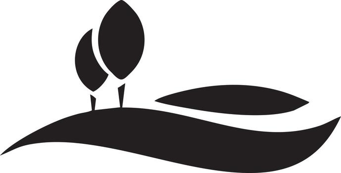 Tree icon symbol image vector, illustration of the tree botany in black image vector