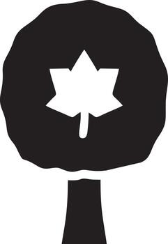 Tree icon symbol image vector, illustration of the tree botany in black image vector