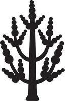 Tree icon symbol image vector, illustration of the tree botany in black image vector