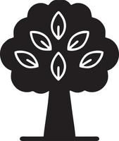 Tree icon symbol image vector, illustration of the tree botany in black image vector