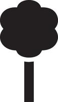 Tree icon symbol image vector, illustration of the tree botany in black image vector