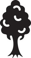 Tree icon symbol image vector, illustration of the tree botany in black image vector