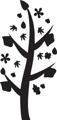 Tree icon symbol image vector, illustration of the tree botany in black image