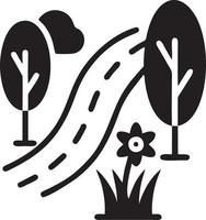 Tree icon symbol image vector, illustration of the tree botany in black image vector