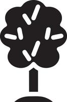 Tree icon symbol image vector, illustration of the tree botany in black image vector