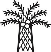 árbol icono símbolo imagen vector, ilustración de el árbol botánica en negro imagen vector