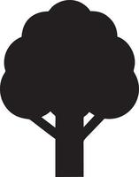 árbol icono símbolo imagen vector, ilustración de el árbol botánica en negro imagen vector