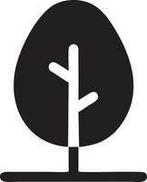 árbol icono símbolo imagen vector, ilustración de el árbol botánica en negro imagen vector