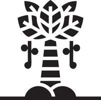 árbol icono símbolo imagen vector, ilustración de el árbol botánica en negro imagen vector