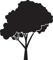 Tree icon symbol image vector, illustration of the tree botany in black image vector