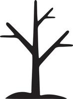 árbol icono símbolo imagen vector, ilustración de el árbol botánica en negro imagen vector