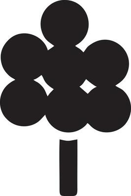 Tree icon symbol image vector, illustration of the tree botany in black image
