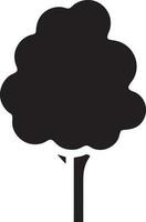 Tree icon symbol image vector, illustration of the tree botany in black image vector