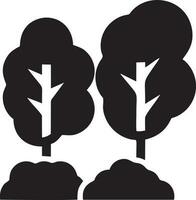 Tree icon symbol image vector, illustration of the tree botany in black image vector