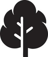 Tree icon symbol image vector, illustration of the tree botany in black image vector