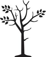 Tree icon symbol image vector, illustration of the tree botany in black image vector