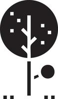 Tree icon symbol image vector, illustration of the tree botany in black image vector