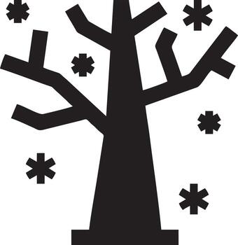 Tree icon symbol image vector, illustration of the tree botany in black image vector
