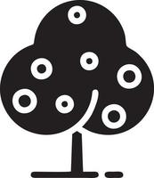 árbol icono símbolo imagen vector, ilustración de el árbol botánica en negro imagen vector