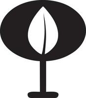 Tree icon symbol image vector, illustration of the tree botany in black image vector