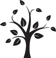 Tree icon symbol image vector, illustration of the tree botany in black image vector