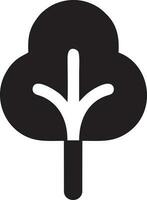 Tree icon symbol image vector, illustration of the tree botany in black image vector