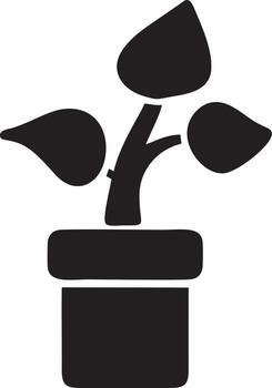 Tree icon symbol image vector, illustration of the tree botany in black image vector