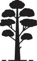 Tree icon symbol image vector, illustration of the tree botany in black image vector