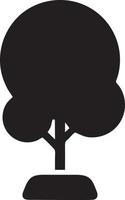 Tree icon symbol image vector, illustration of the tree botany in black image vector