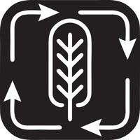 Tree icon symbol image vector, illustration of the tree botany in black image vector