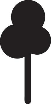Tree icon symbol image vector, illustration of the tree botany in black image vector